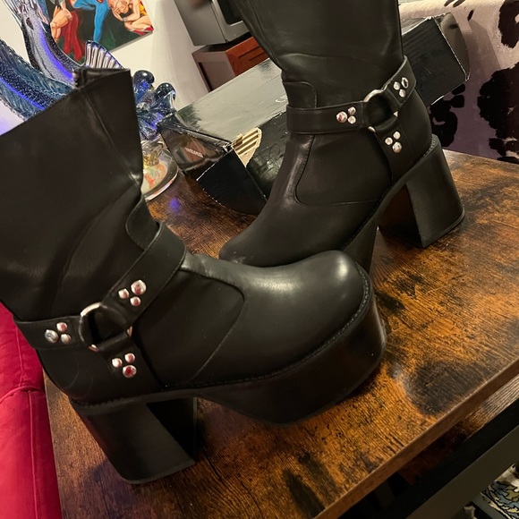 Platform moto boots - Picture 2 of 9